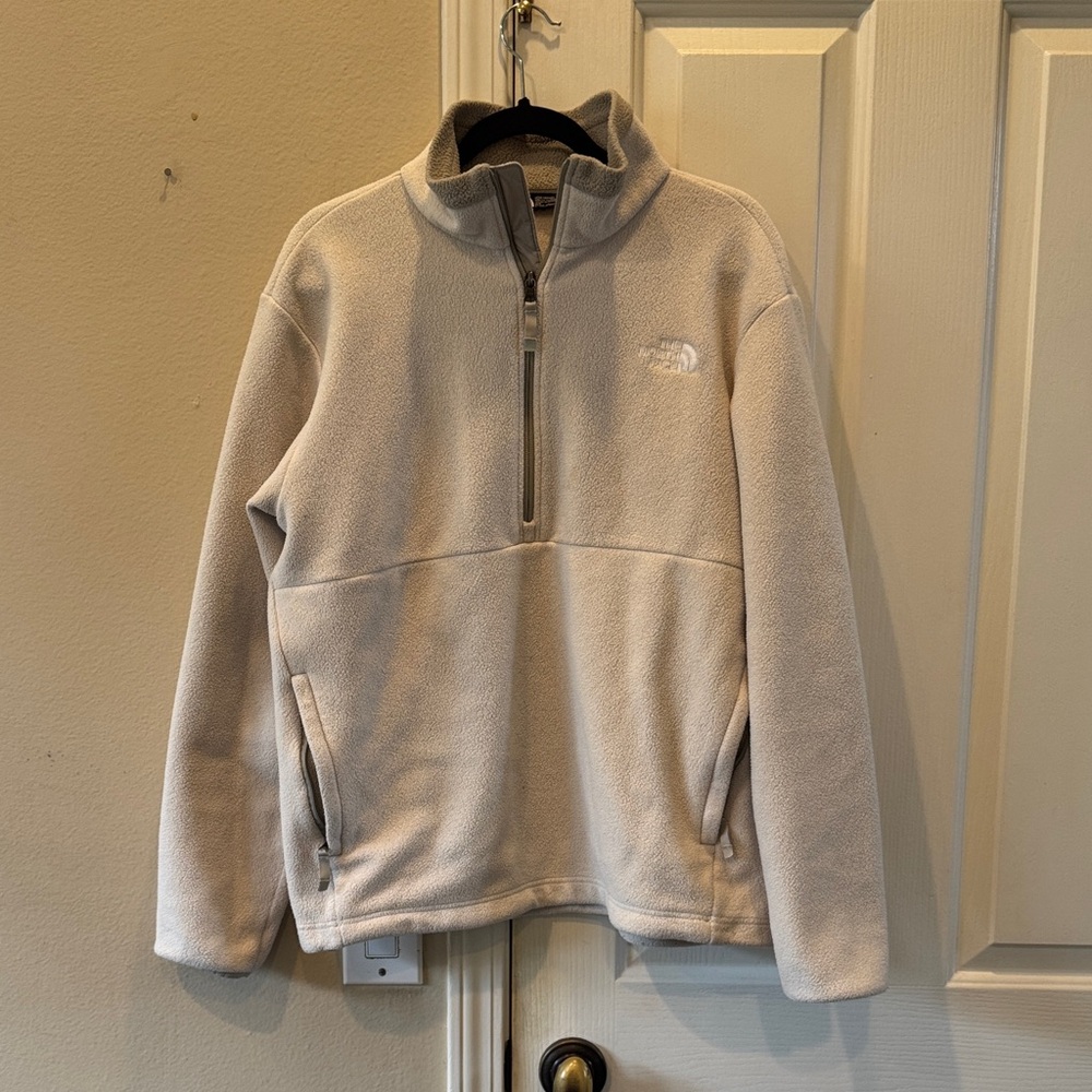 The North Face Light Gray Half-Zip Fleece